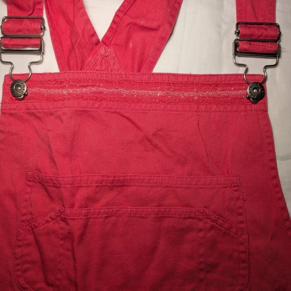 Pink Cotton Overalls With Embroidery - Picture 4 of 6